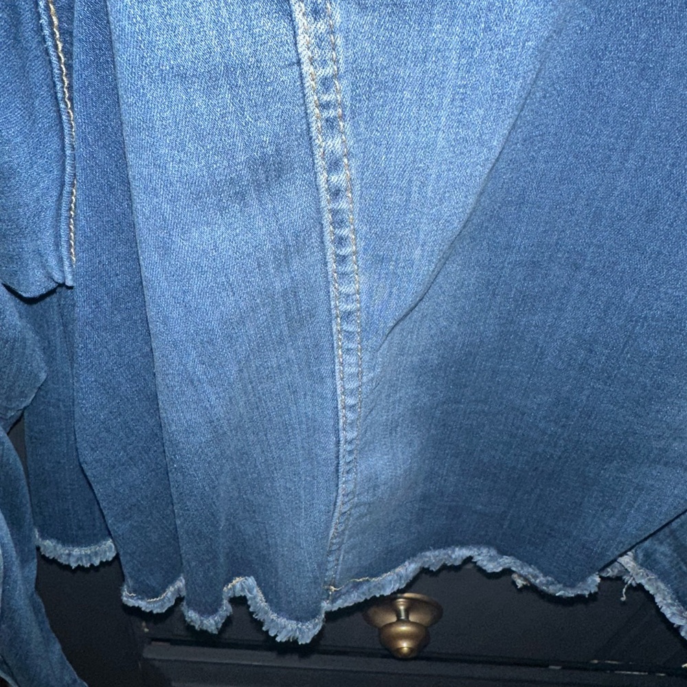 Lane Bryant Blue Denim Jacket with Studs - Picture 5 of 6